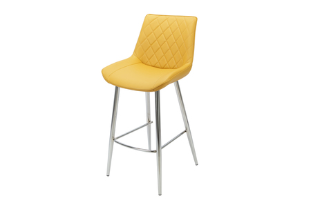 Silvia Bar Stool Yellow PU