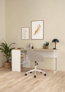 Corner Desk - W Hite/Oak