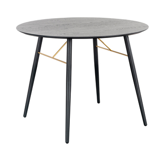 Bar-161-BK Round Dining Table 1000 - Black and Copper