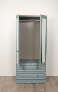 Sage Green Oak Top 2 Door 2 Drawer with mirror