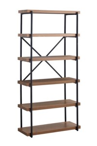 Fredrik Walnut Tall Bookcase