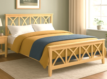 AUCKLAND Wooden Beds - Solid Pine, Internal Metal Frame