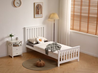 Oxford Bed With Trundle - White