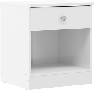 100-103-104 1 Drawer Bedside - White Gloss