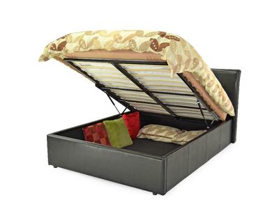 OTTOBROWN Bed Frame - Brown faux leather