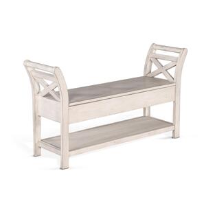 2075MW Accent Bench W/ Storage, Wood Seat