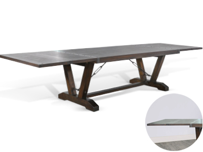 1167TL Homestead Ext. Table W/ Folding Leaves