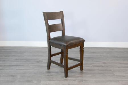 1429TL2-24 24"H Ladderback Barstool, Cushion Seat