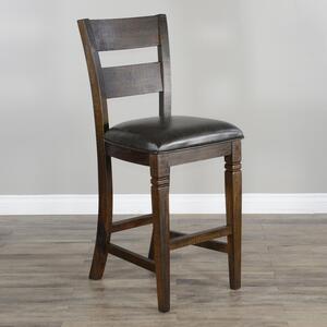 1429TL2-30 30"H Ladderback Barstool, Cushion Seat