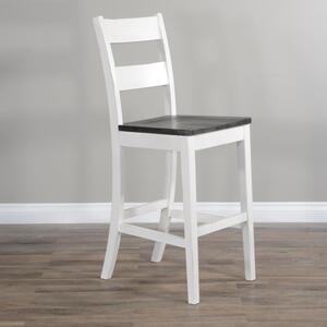 1508EC-30 30"H Ladderback Barstool, Wood Seat