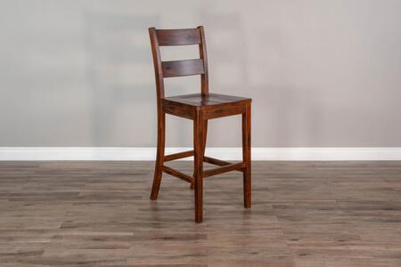 1508VM-30 30"H Ladderback Barstool, Wood Seat