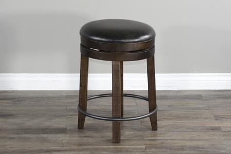 1624TL2-24 24"H Stool W/ Swivel, Cushion Seat