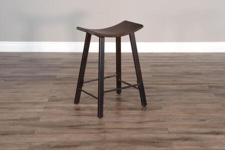 1659TL-24 24"H Stool, Wood Seat