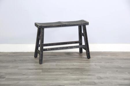1671BS-24 Black Sand 24"H Bench, Wood Seat