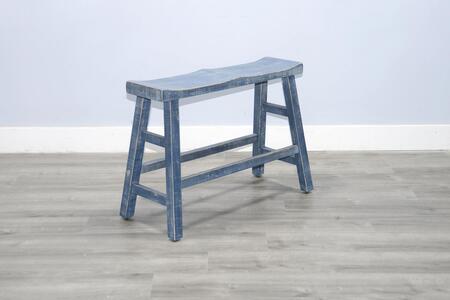 1671OB-24 Ocean Blue 24"H Bench, Wood Seat