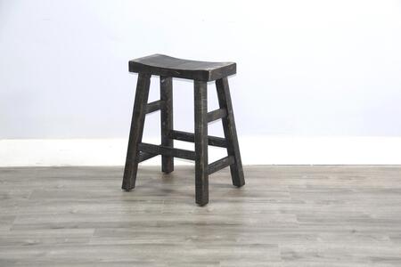 1768BS-24 Black Sand 24"H Saddle Seat Stool