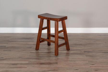 1768DC2-24 24"H Saddle Seat Stool, Wood Seat