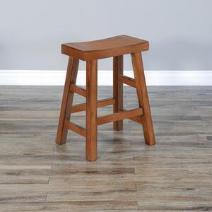 1768RO2-24 24"H Saddle Seat Stool, Wood Seat