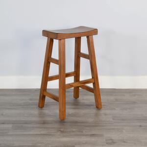 1768RO2-30 30"H Saddle Seat Stool, Wood Seat