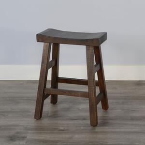 1768TL-24 24"H Saddle Seat Stool, Wood Seat