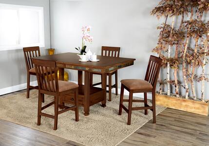 1854DC2-CT 24"H Santa Fe Slatback Barstool, Cushion Seat