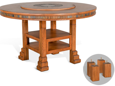 1225RO2 Sedona 60"R Table W/ Lazy Susan