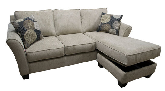 18497 Sofa Chaise With Storage - Espresso Legs