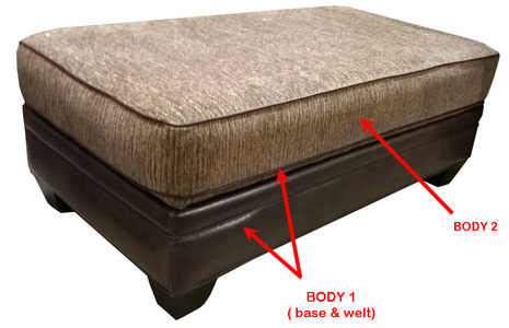 25743 Rect. Cocktail Ottoman - Espresso Legs