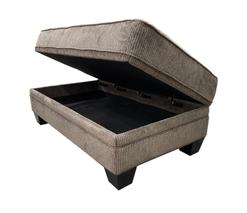 25747 Rect. Storage Ottoman - Espresso Legs