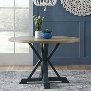 Lib 519ny-t4848 Single Pedestal Table Navy