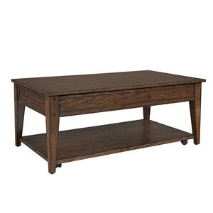Lib 210-ot1015 Lift Top Cocktail Table Rustic Brown