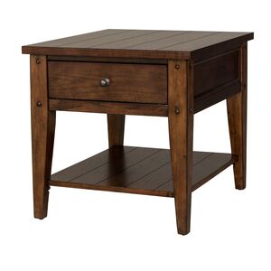 Lib 210-ot1020 End Table Rustic Brown
