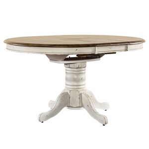 Lib 186W-CD-PED Pedestal Table Top and Table Base White