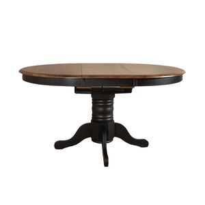 Lib 186B-CD-5PDS 5 Piece Pedestal Table Set Black