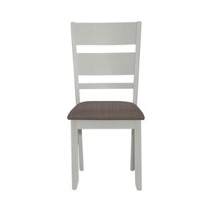 Lib 182-C1501S Slat Back Uph Side Chair White w/ Carbon gray top