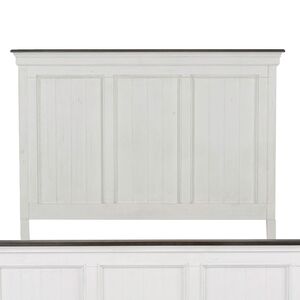 Lib 417-br13 Queen Panel Headboard White/charcoal