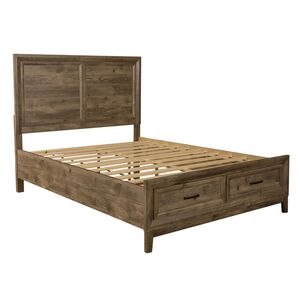 Lib 384-BR-QSB Queen Storage Bed Cobblestone