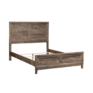 Lib 384-BR-QPB Queen Panel Bed Cobblestone