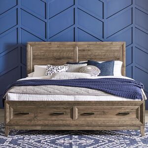 Lib 384-BR-KSB King Storage Bed Cobblestone