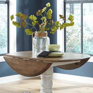 186W-T4242 Drop Leaf Table Top- White