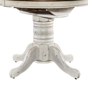 186W-P4257 Oval Pedestal Table Base- White