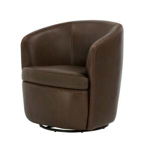 Par SBAR-912S Barrel Swivel Chair Vintage Brown