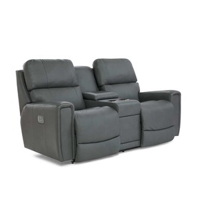U49757 Power Reclining Loveseat With Headrest & Console