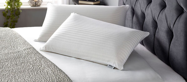Relyon Natural Superior Comfort Slim Latex Pillows on Bed
