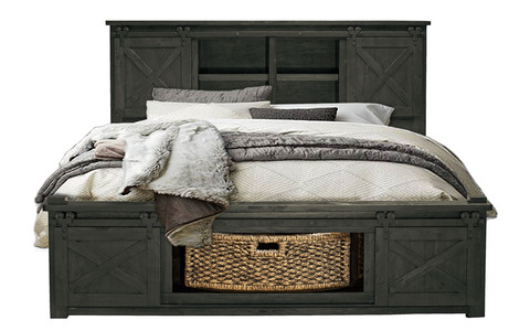 SUVCL5032 Qn Bookcase Hdbd W/Rotating Storage