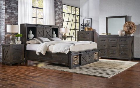 SUVCL5233 Ck Bookcase Hdbd W/ Rotating Storage