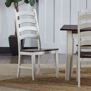 TOLCH275K Ladderback Side Chair Chalk - White/Cocoa Bean
