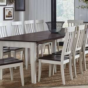 TOLCH617L Rect Vers-A-Table 3-Leaves Chalk - White/Cocoa Bean