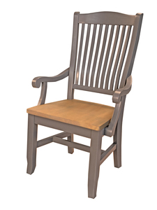 POTSP266K Wood Slatback Arm - Seaside Pine & Gull