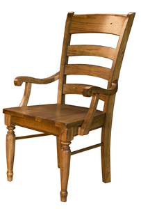 BENSQ256K Ladderback Arm Chair Wood Sea - Smokey Quartz